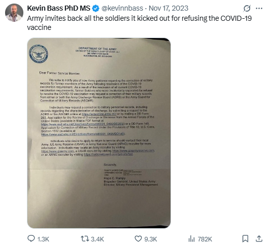 Tweet screenshot -- Nov 17, 2023