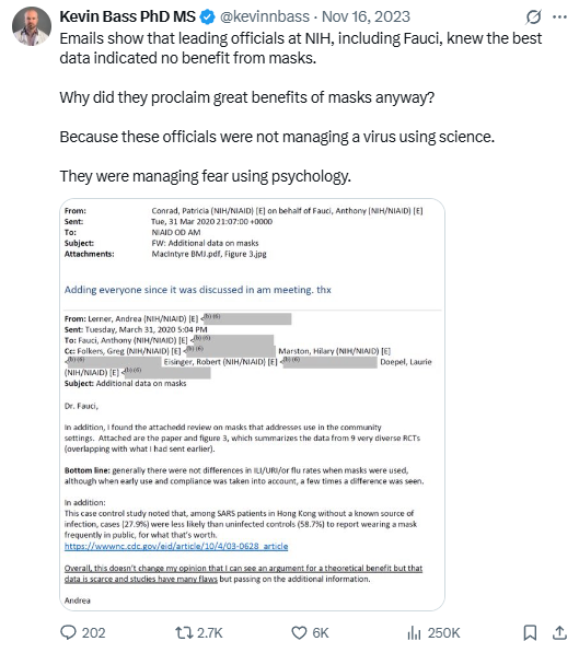 Tweet screenshot -- Nov 17, 2023